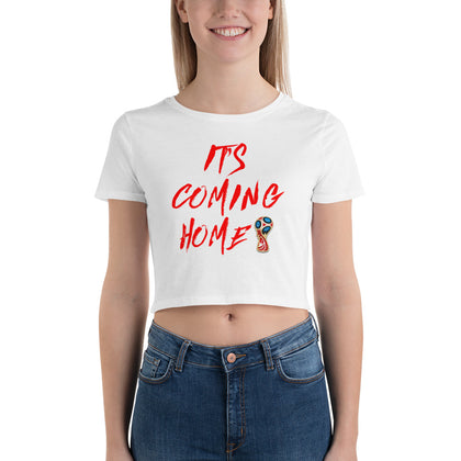 It's Coming Home Crop Tee - White