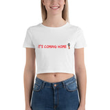 It's Coming Home Crop Tee - White