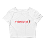 It's Coming Home Crop Tee - White